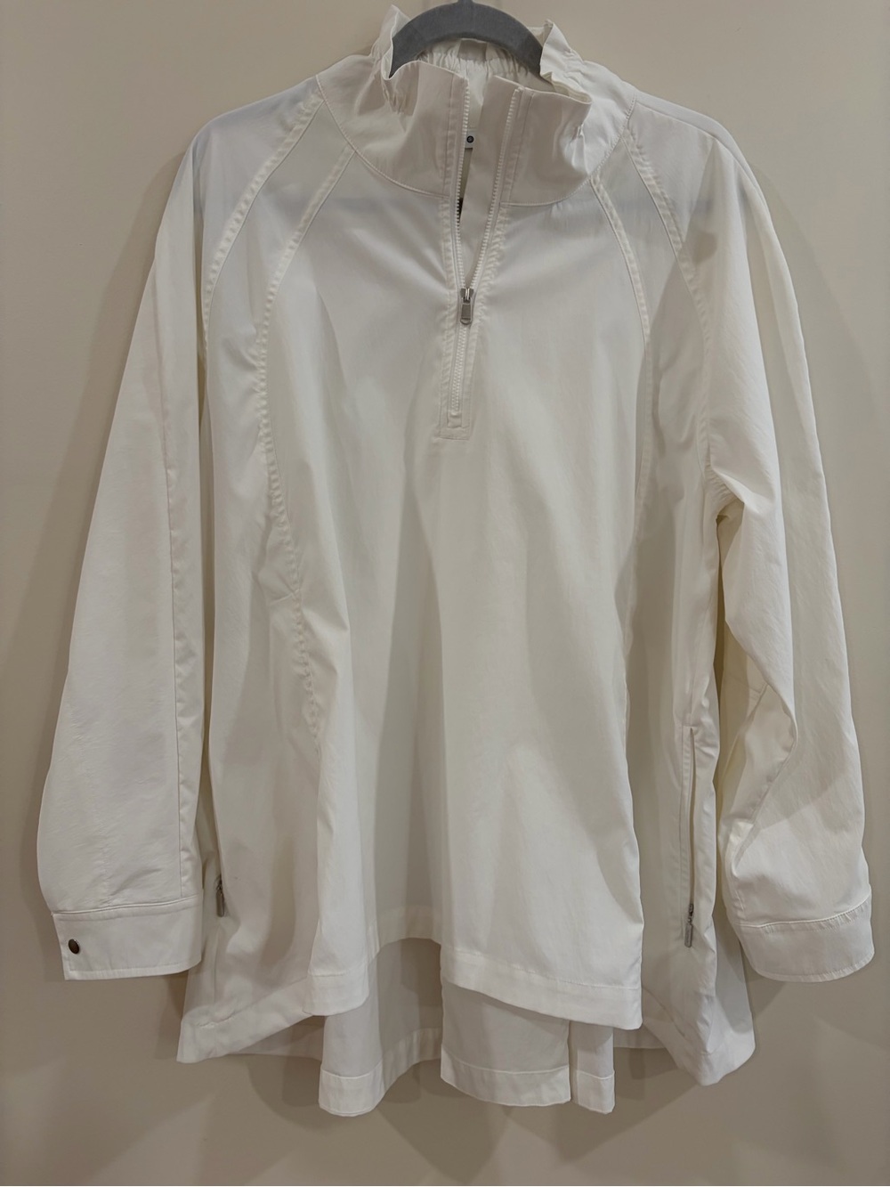 Athleta White Half-Zip Utility Jacket